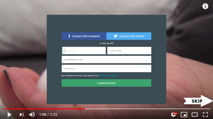 video showing signup form for converting traffic into lead generation