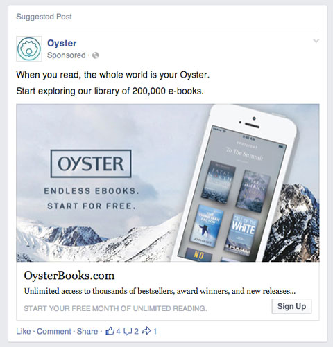 facebook in feed ads